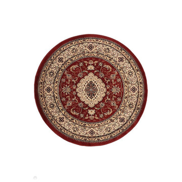 Victoria Traditional Red Round Rug-Melrose-Rug Love - The Most Loved Rug Store